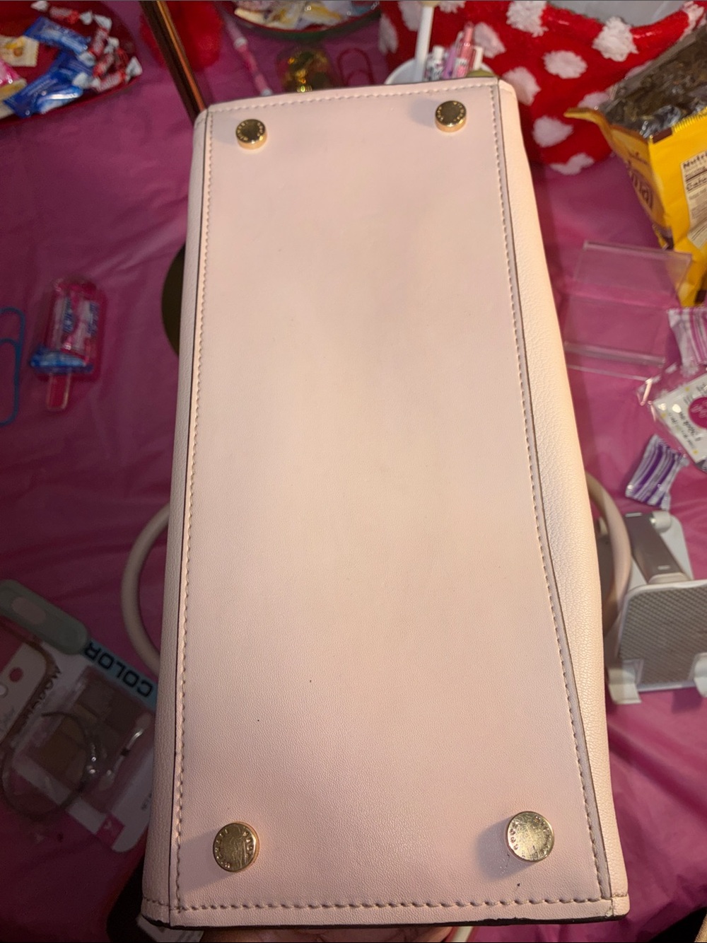 Michael Kors Soft Blush Structured Satchel with Gold Hardware-Bundle - Picture 5 of 16